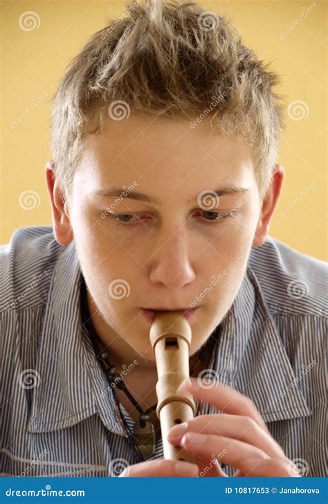 Playing The Recorder Stock Image Image Of Recorder Expression 10817653
