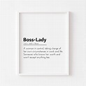 Boss Lady Definition Boss Lady Quotes Boss Lady Gift Boss - Etsy