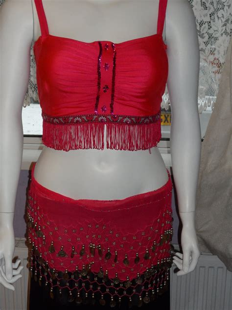Plus Size Fringed Belly Dance Top Size 22 24 By Tigheclothing