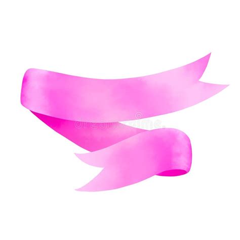 Hand Drawn Watercolor Ribbon Banners For Text With Clipping Path Stock