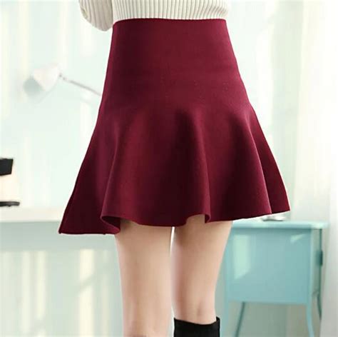 New Sex 2018 Summer Skirts Womens Knitted Skirt High Waist Pleated Mini Skirt Casual Elastic
