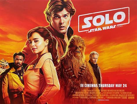 Original Solo A Star Wars Story Movie Poster Han Solo Chewbacca