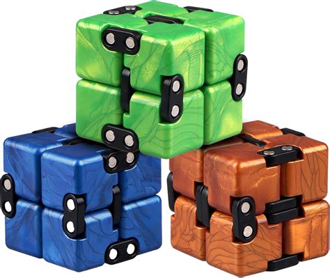 Mitasq 3 Pack Infinity Cube Fidget Toys Mini Fidget Cubes Sensory Toy