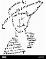 Guillaume Apollinaire - Calligramme - Poème du 9 Février 1915 - bereits ...