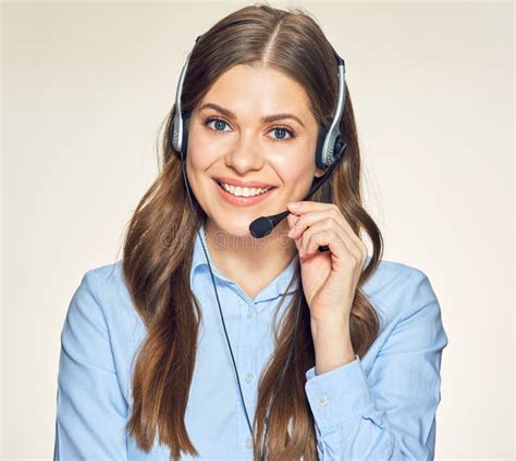 Smiling Call Center Woman Operator Stock Image Image Of Assistance Business 108226829