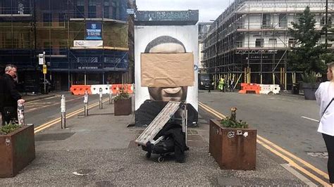 George Floyd Manchester Mural Defaced With Racist Slur Bbc News