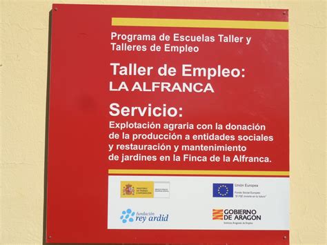 Taller De Empleo La Alfranca Cartel Taller Del Empleo