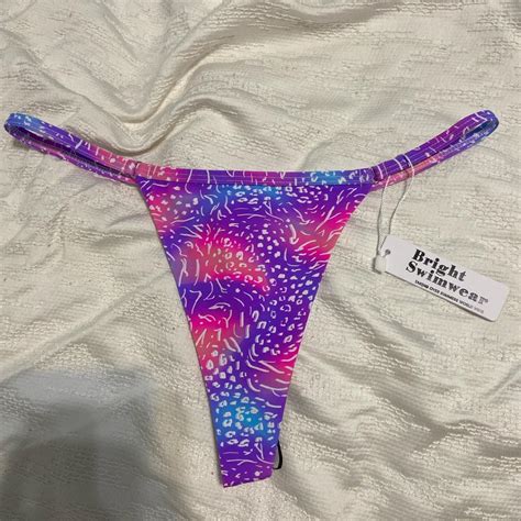 Bright Swimwear Cheeky Bikini Bottoms “neon Animal” Depop