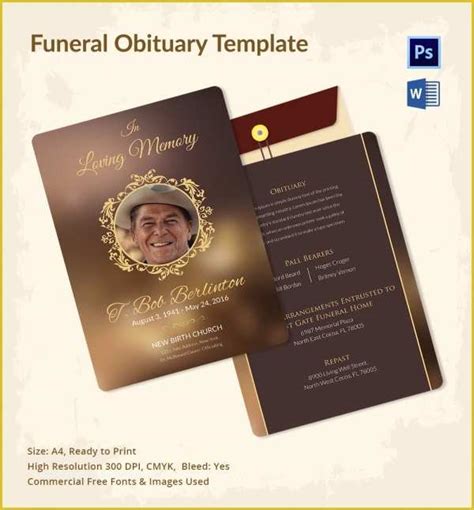 Obituary Template Free Design Of Sample Obituary For Mother