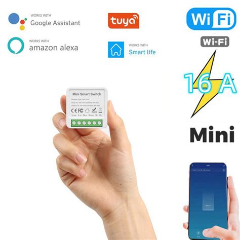 Умное Wi Fi реле Mini Smart Switch 16a для умного дома в розетку