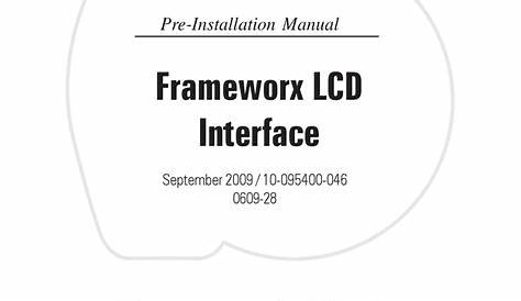 Brunswick Frameworx Lcd Interface Installation Guide