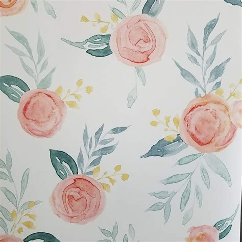 Magnolia Home Artful Watercolor Roses Wallpaper Mk1126 D Marie