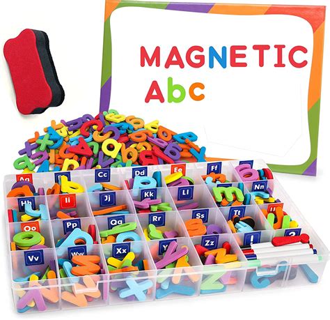 Magnetic Letters 234 Pcs Uppercase Lowercase Foam Alphabet Abc Fridg