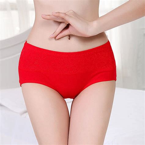 Woman Sexy Jacquard Panties Underwear In The Waist Breathable Briefs Carry Buttock Underpant