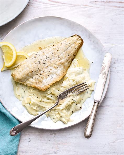Pan Fried Fillets Of Sea Bass With Creamed Fennel Delicious Magazine