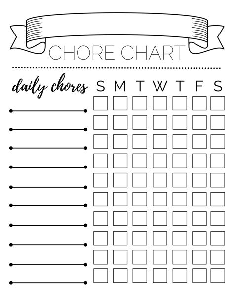 Daily And Weekly Chore Chart Chore Chart Kids Download Now Etsy