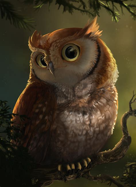 Artstation Portrait Cute Owl