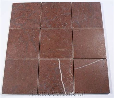 Rojo Alicante Marble Brushed Square Tiles Spain Red Marble From United