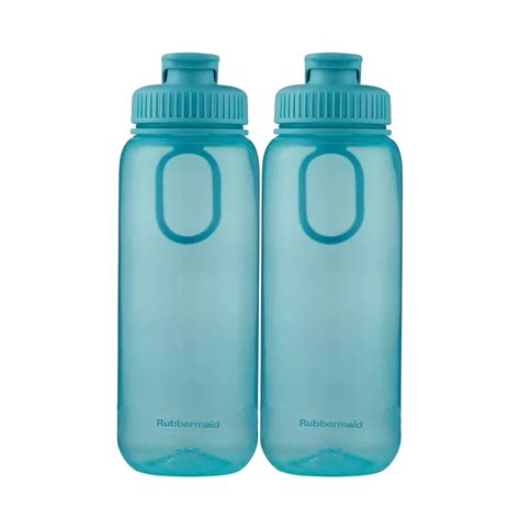 Rubbermaid Essentials 32oz Blue Plastic Water Bottle With Chug And Sip