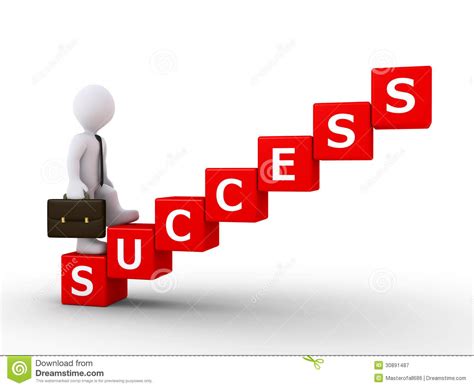 Businessman Climbing Stairs Of Success Stock Illustration