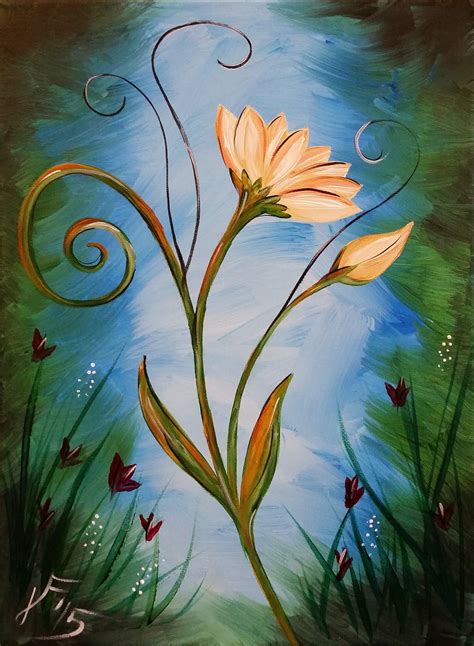 These petals are super easy to make and. La Fleur - Step by Step Acrylic Painting on Canvas for ...