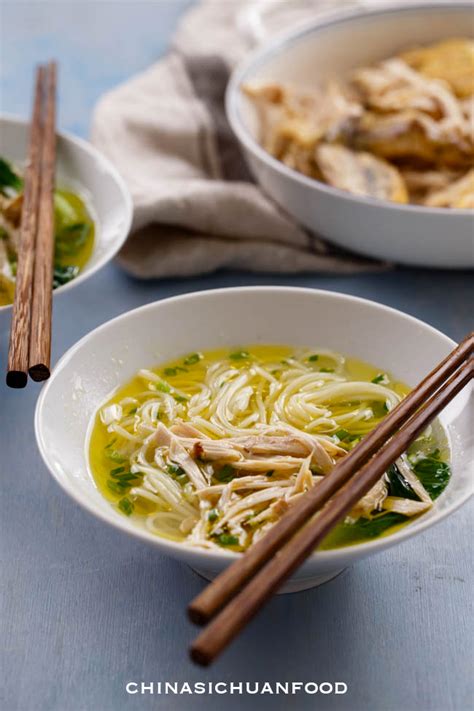 Chinese food noodles and chicken. Chinese Chicken Noodle Soup | China Sichuan Food