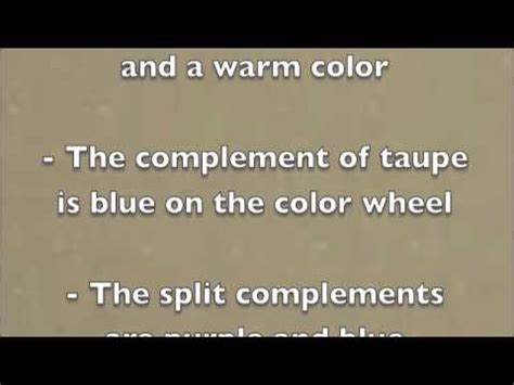 The color taupe is a popular choice for walls because of its ability to blend with a wide range of hues. Taupe Color Meanings What is Taupe ♡ - YouTube