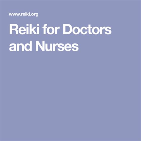 Reiki For Doctors And Nurses Integrative Medicine Energy Medicine