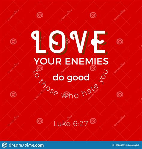 Biblical Scripture Verse From Luke Love Your Enemiesfor Use As Vector