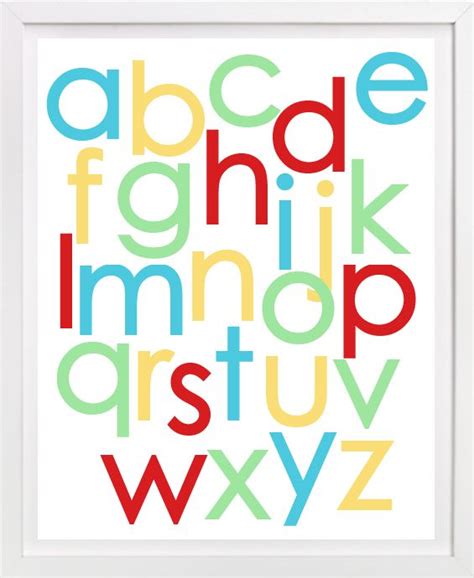 Alphabet Poster Nursery Art Childrens Art Abc Poster Abc Poster