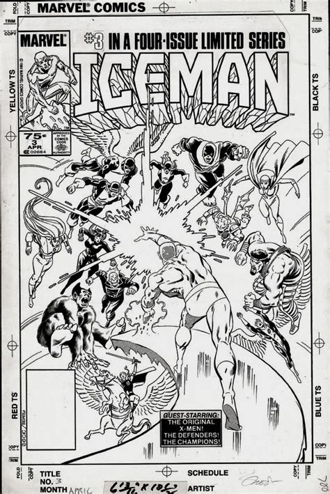 Zeck Mike X Men S Iceman 3 Of 4 Cover Iceman Fights X Men Champions And Defenders In