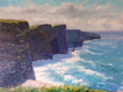 Cliffs Of Moher Summers Day Painting By Bill Obrien Artmajeur