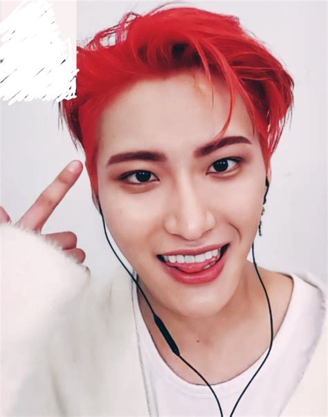 Ateez Park Seonghwa Hair Inspo Color Red Hair Kpop Guys