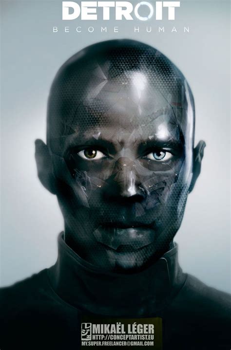 Dark Android Face Concept Art From Detroit Become Human Art Artwork