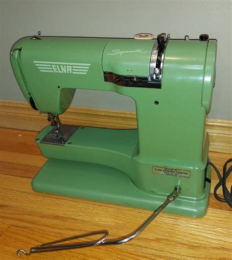 Elna Supermatic 722010 Vintage Green Sewing Machine With Case Etsy