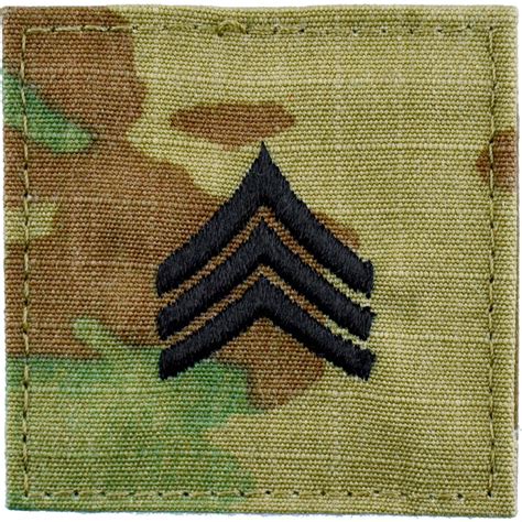 Army Rank Sergeant Sgt Hook And Loop Ocp 2 Pc Enlisted Rank Ocp