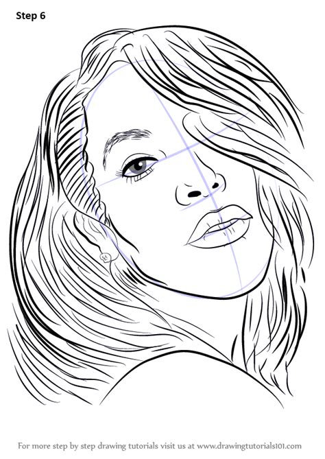 How To Draw Aaliyah Singers Step By Step