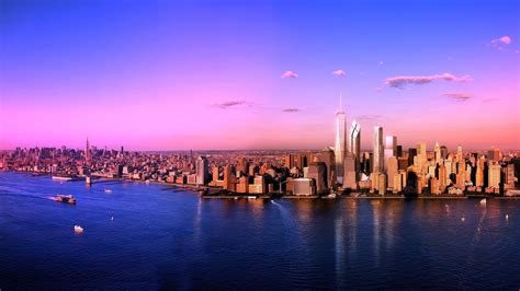 Manhattan Sunset Hd Wallpaper 1920x1080 21643