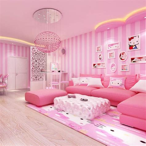 Pink Striped Wall The Cypress Dusky Pink Striped Wall Mural Is A