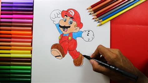 How To Draw Mario Cómo Dibujar Mario Youtube