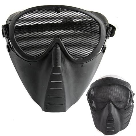 Tactical Face Guard Mask With Mesh Goggles Unisex Adult Mens At