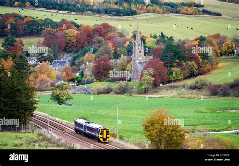 A Scotrail Train On The Scottish Borders Railway Line Near Stow On