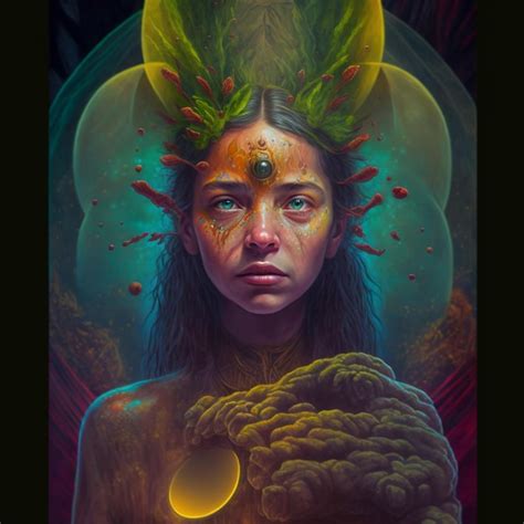 Premium Ai Image Illustration Of The Third Eye Awakening In Gaya Goddess Of Nature