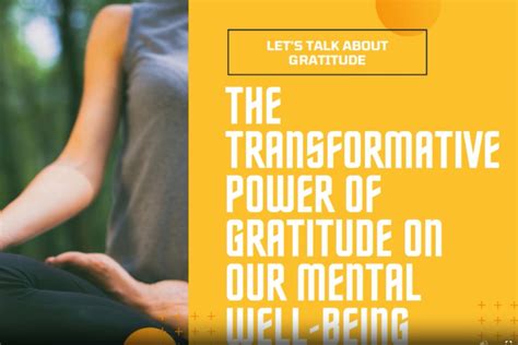 The Transformative Power Of Gratitude On Our Mental Well Being Msw