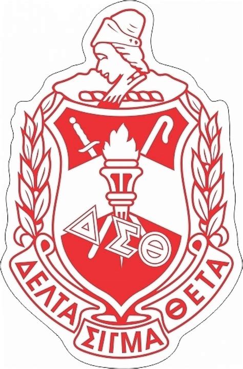 Delta Sigma Theta Crest Decal Sticker Clear 25 X 25 Product