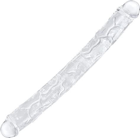 13 Inch Double Ended Realistic Dildo Flexible Clear Dildos For Lesbian Anal G Spot