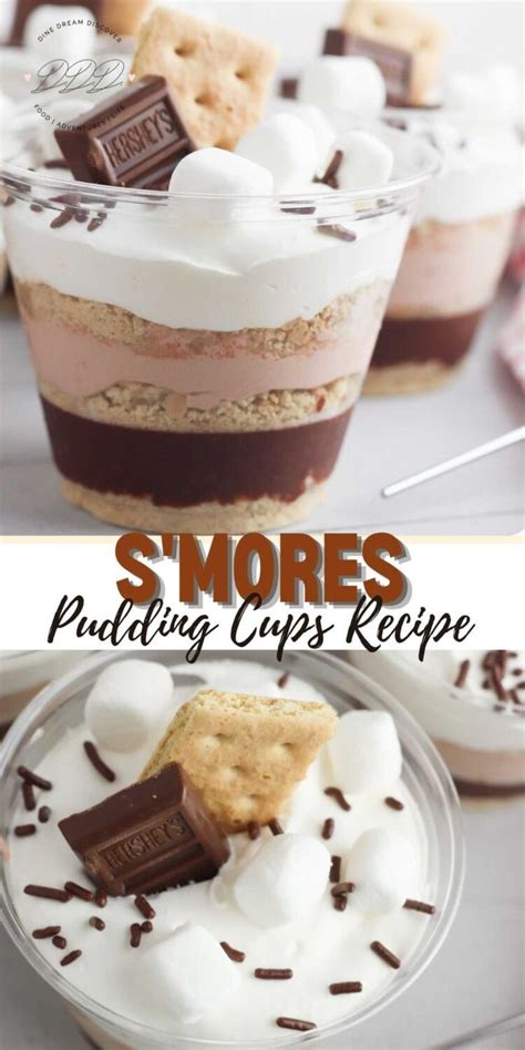 Smores Pudding Cups Recipe Recipe Pudding Cup Recipes Dessert Cups Recipes Smore Recipes