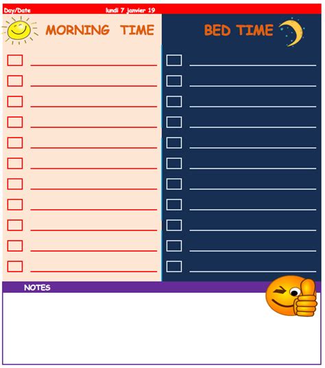 Kids To Do List Template The Spreadsheet Page