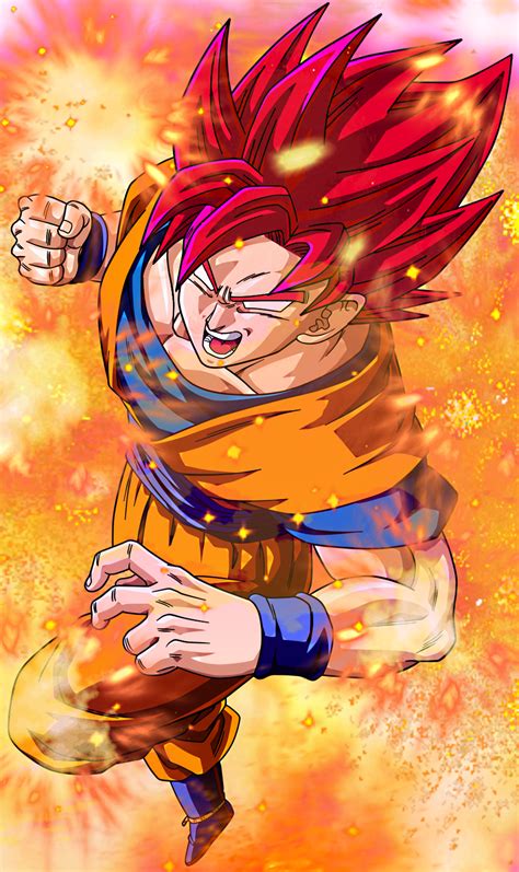 According to dragon ball z: Super Saiyan God 2 Goku (SSJG2) by EliteSaiyanWarrior on ...