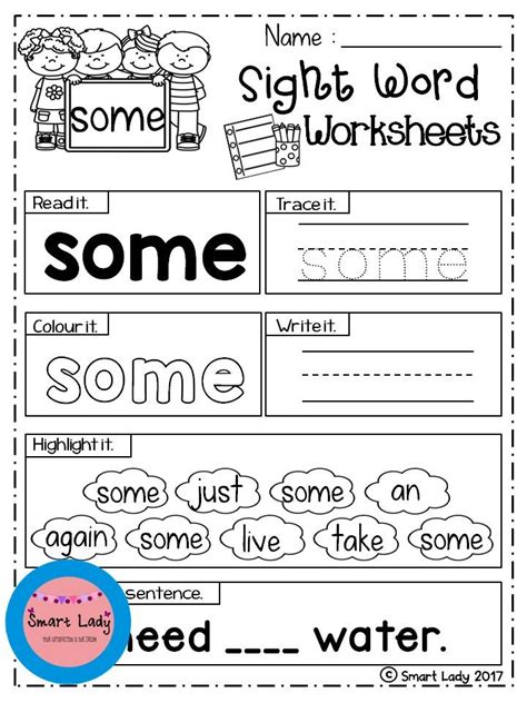 Free Printable Sight Word Worksheets For First Grade Thekidsworksheet